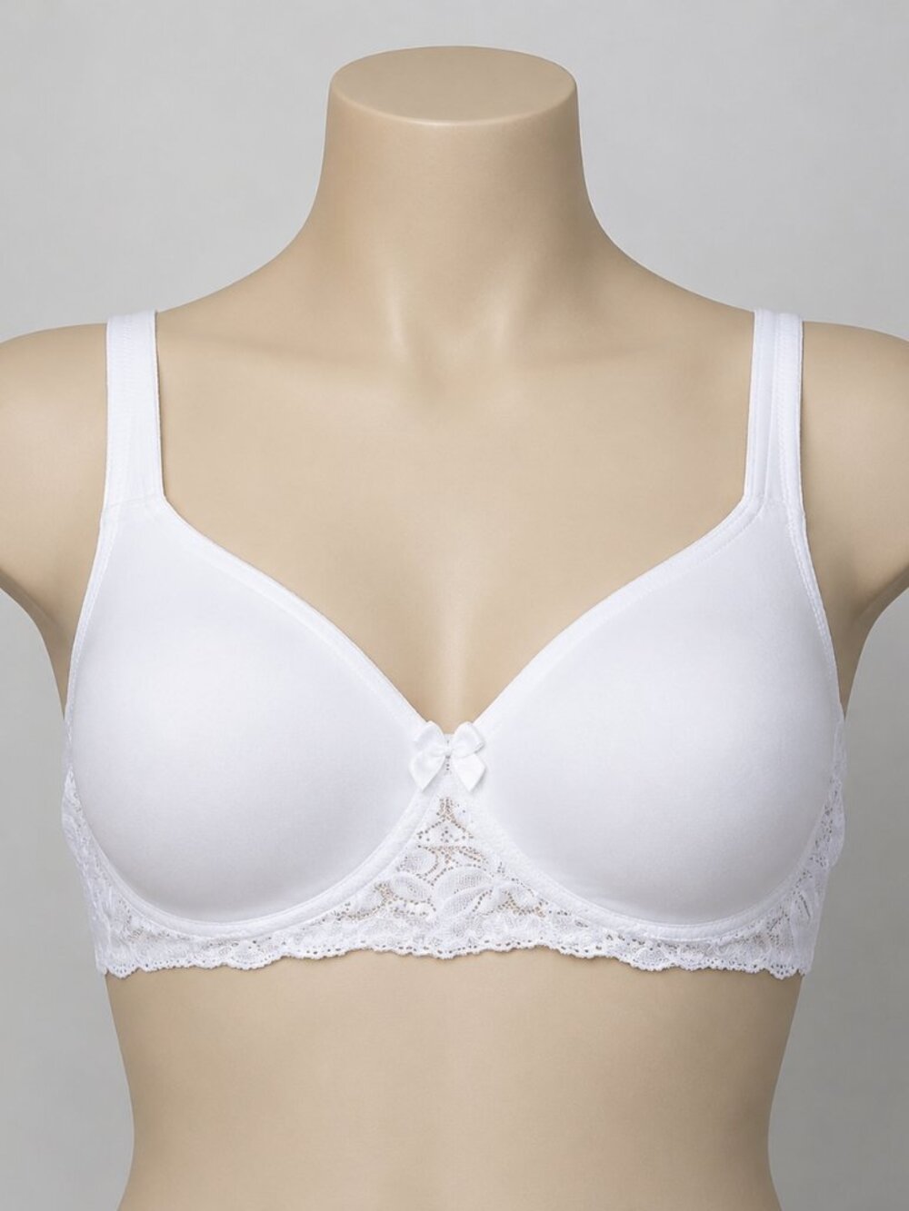 Lilyette White Bra With Lace Size 36B